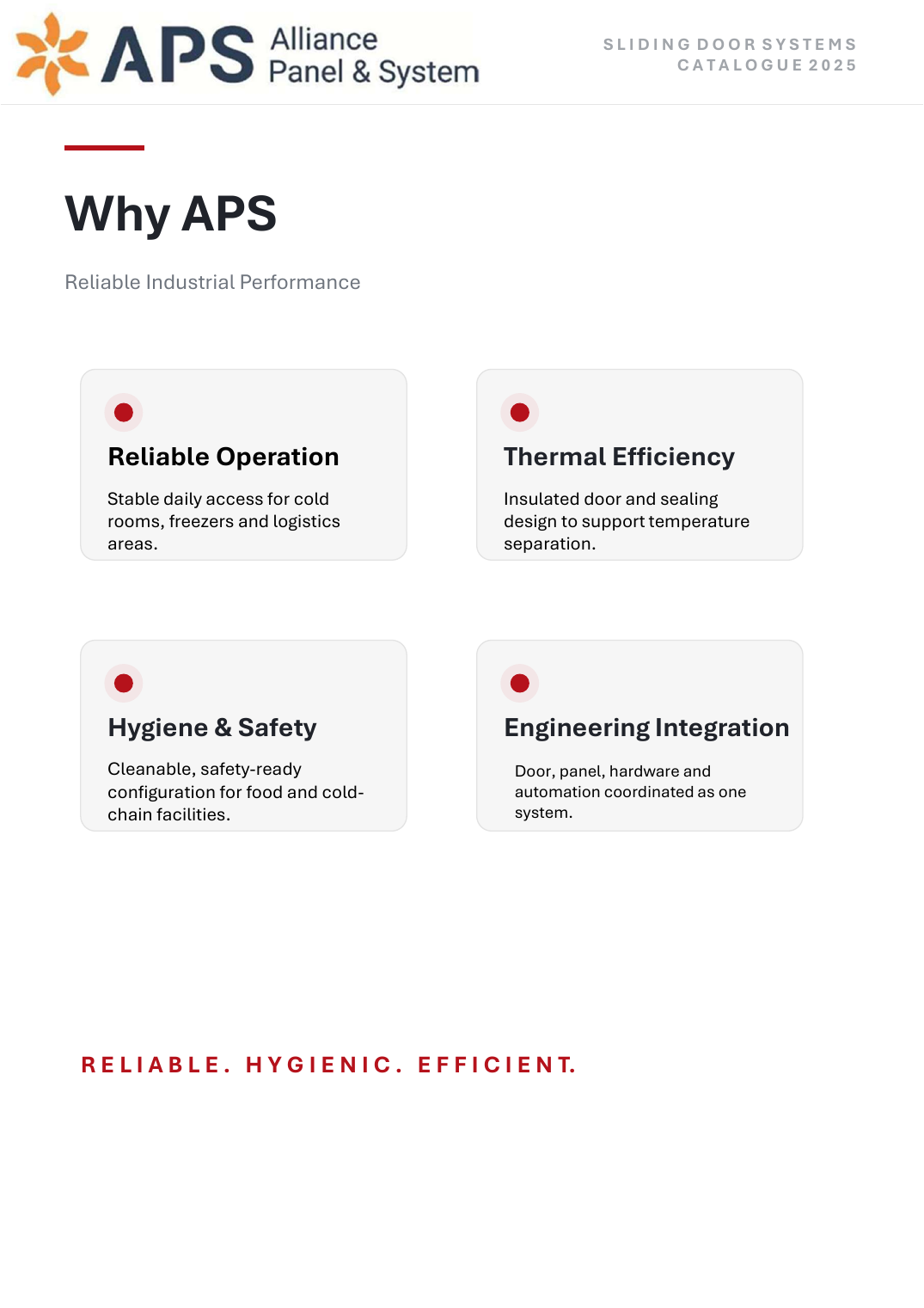 APS Sliding Door Systems catalogue page 4