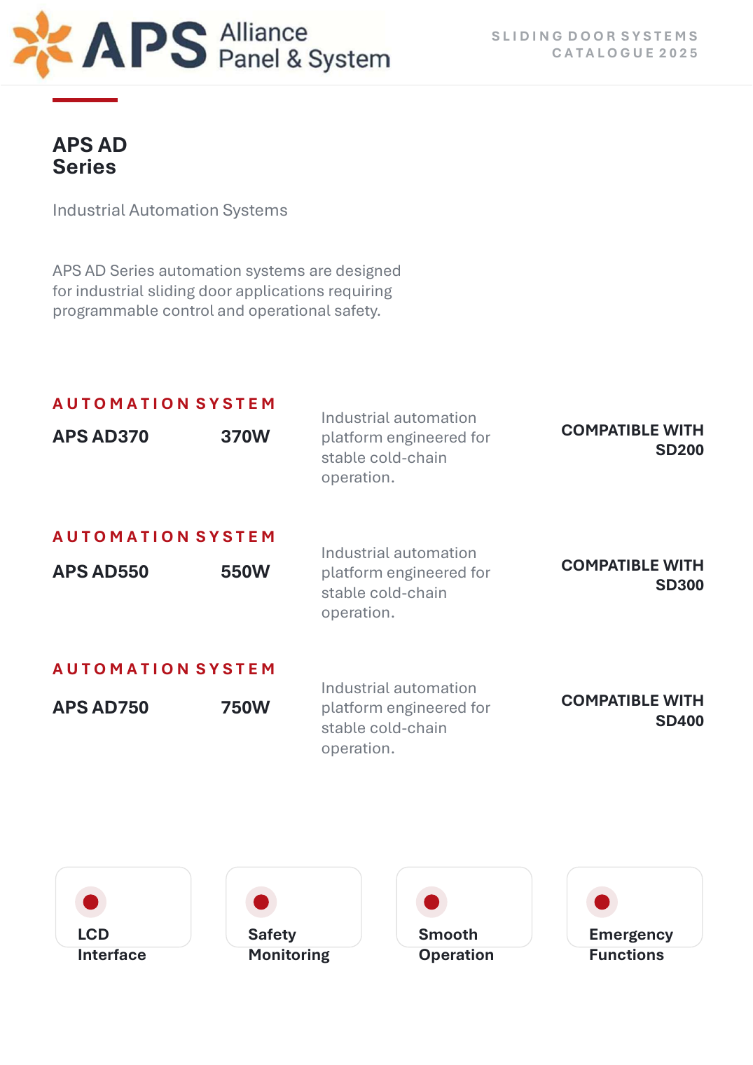 APS Sliding Door Systems catalogue page 8