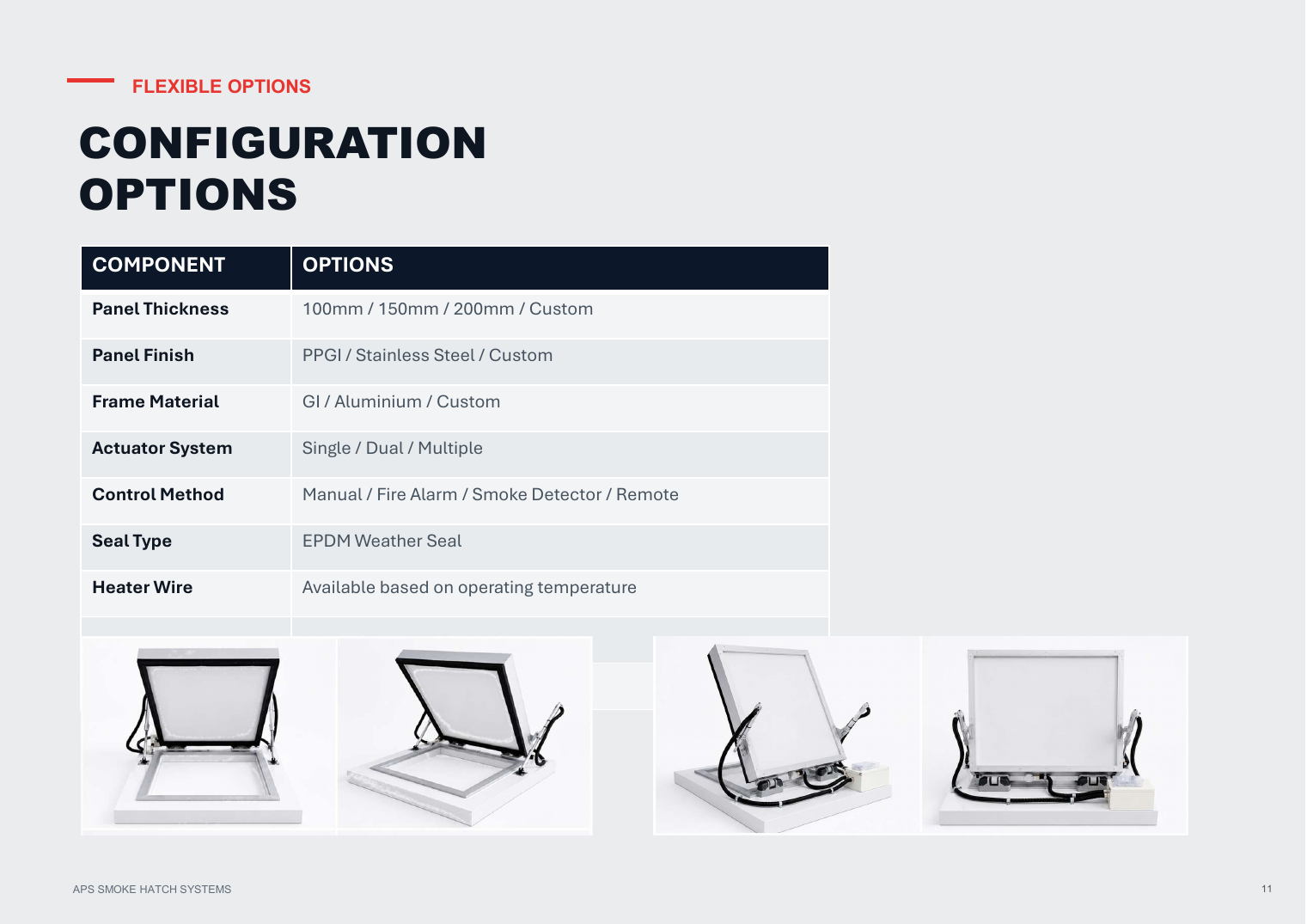 APS Smoke Hatch Systems catalogue page 11