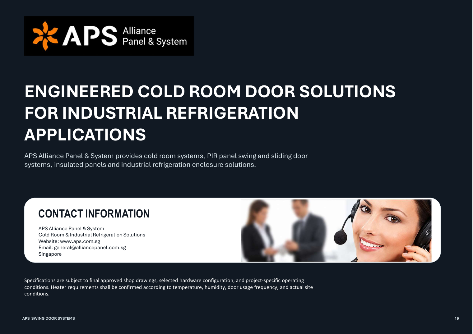 APS Swing Door Systems catalogue page 19